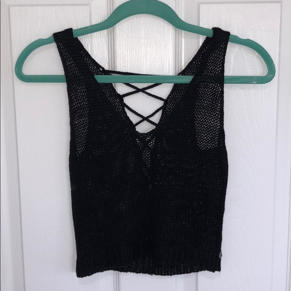Sweater Knit Cropped Tank Top